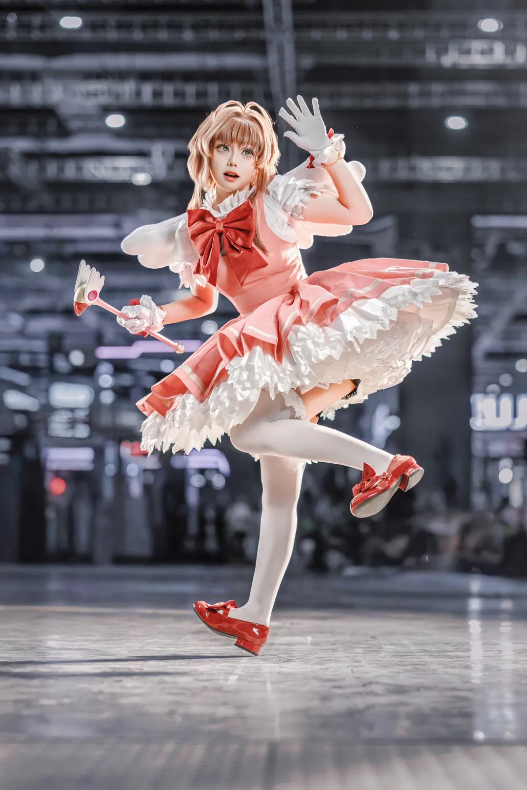 【木之本櫻cos】魔卡少女櫻的紅白戰鬥服場照分享 - 第 1 張