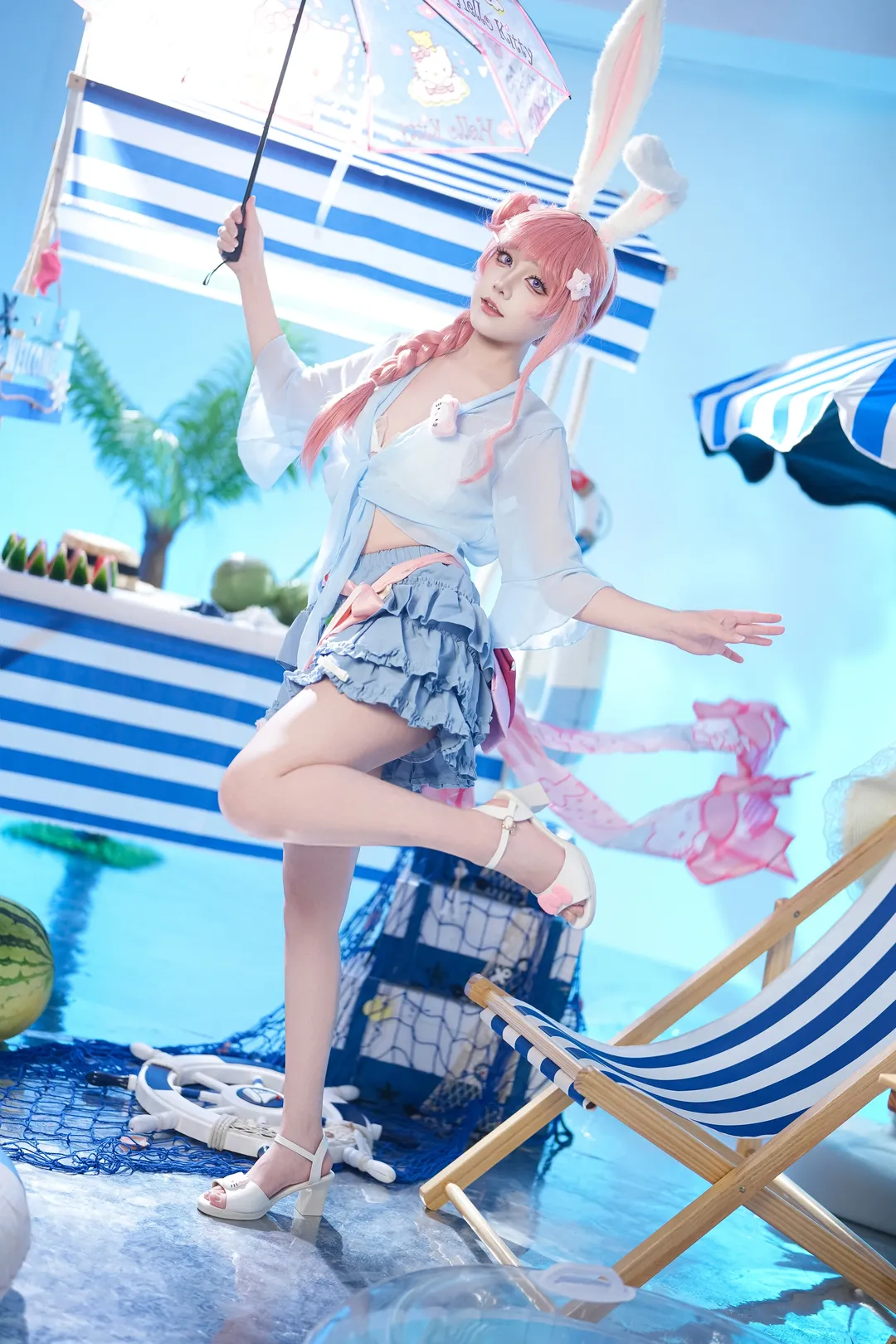 【公孙离cos】王者荣耀夏日海滩风自搭分享 - 第 1 张