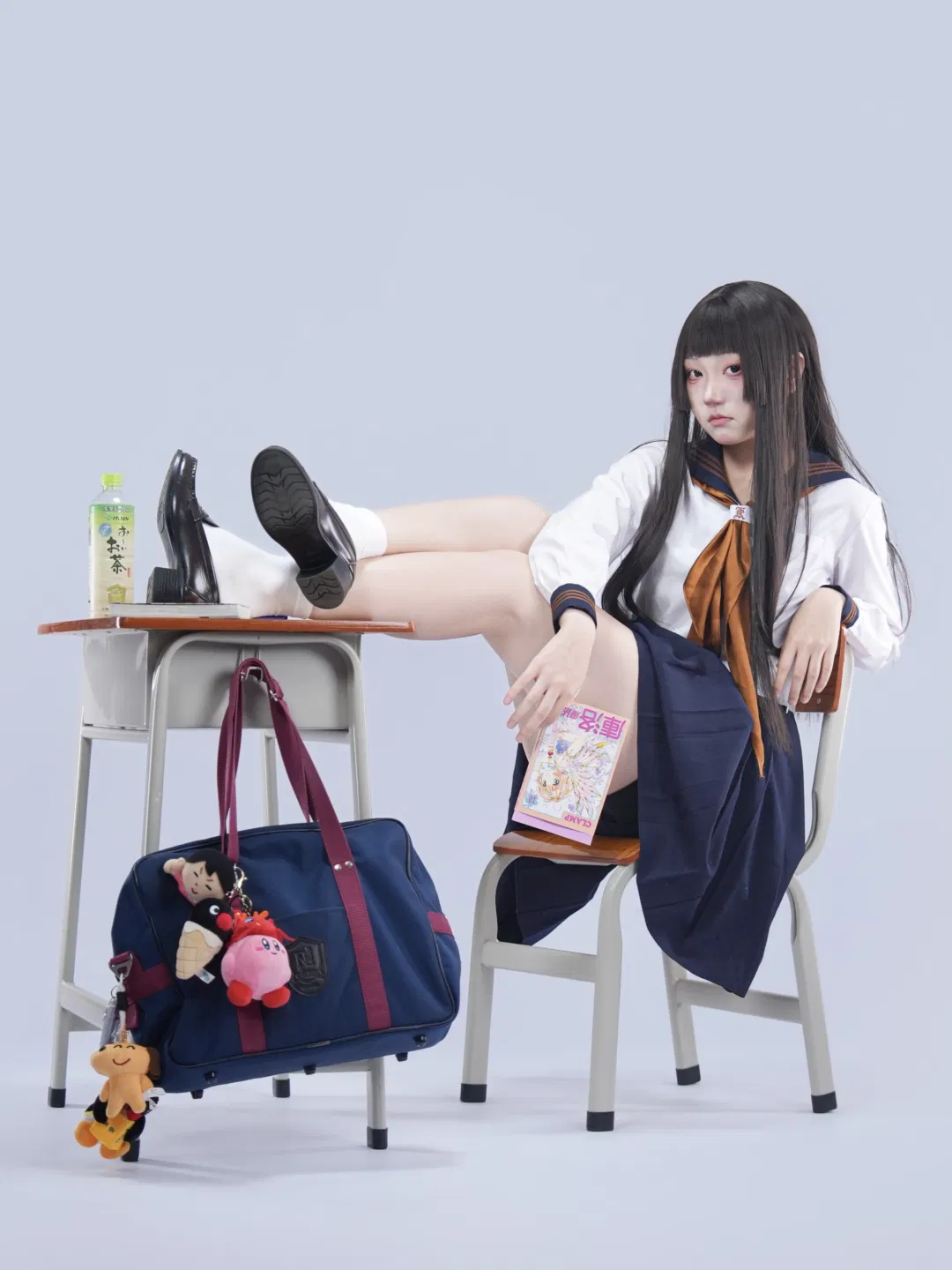 日系校供水手服日常感坐姿分享 - 第 11 张