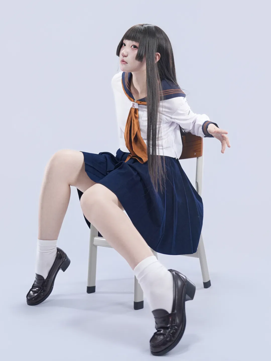 日系校供水手服日常感坐姿分享 - 第 12 张