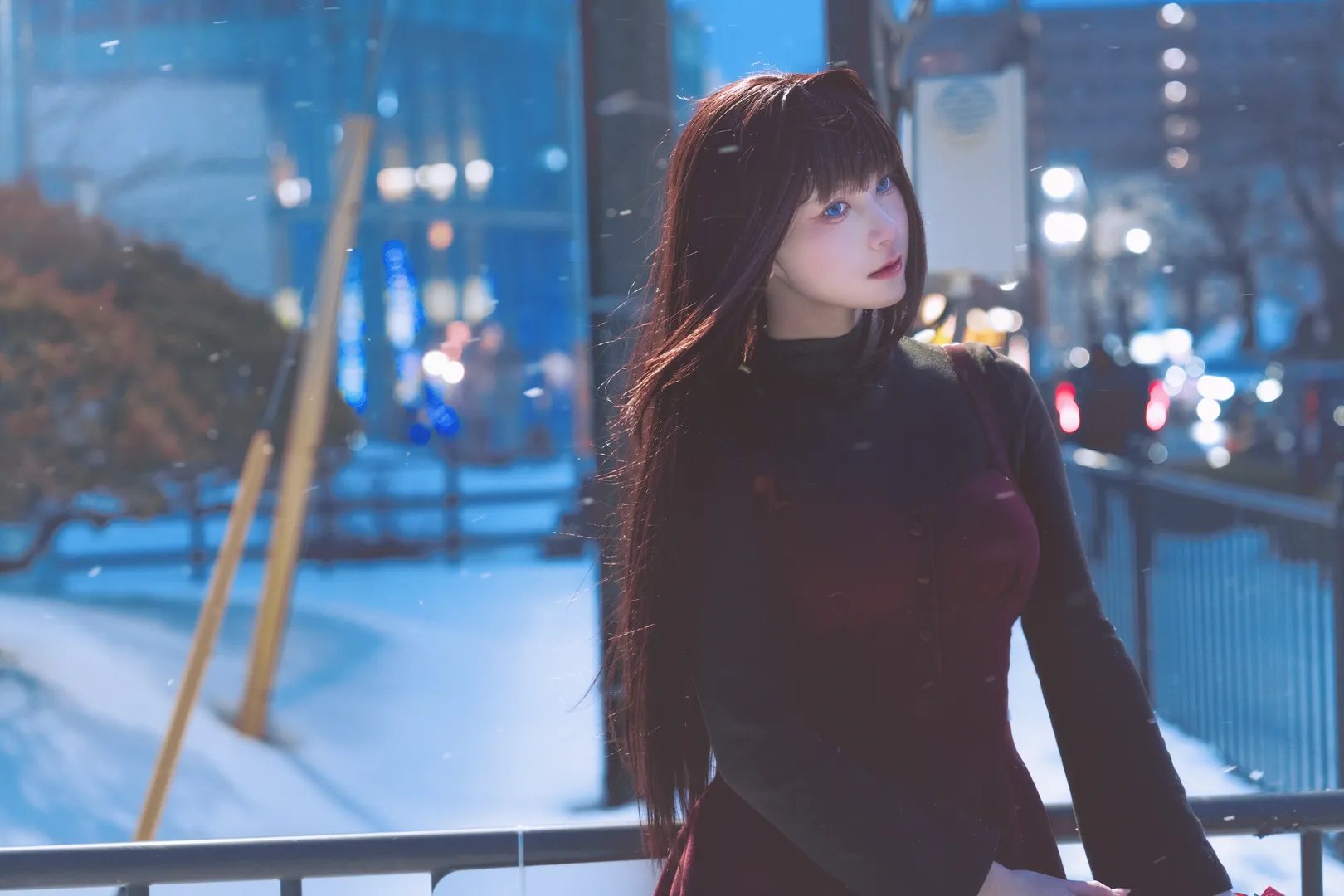 【苍崎青子cos】魔法使之夜雪景中的日常氛围 - 第 16 张