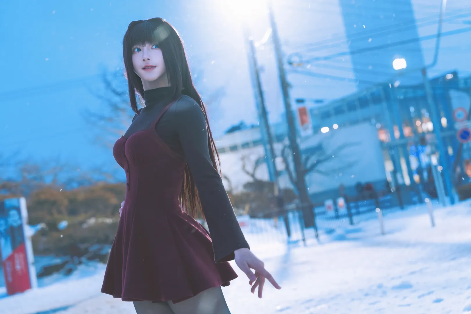 【苍崎青子cos】魔法使之夜雪景中的日常氛围 - 第 18 张