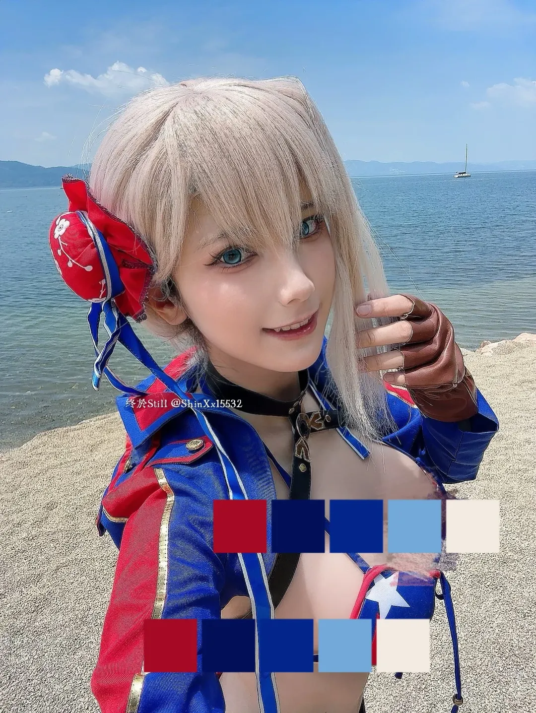 【宮本武藏cos】夏日水邊與紅色跑車，記錄雲南拍下的大片感 - 第 1 張