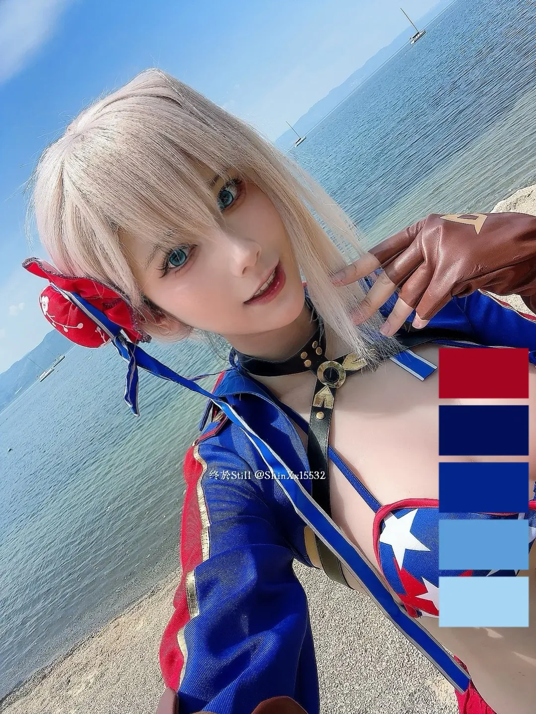 【宮本武藏cos】夏日水邊與紅色跑車，記錄雲南拍下的大片感 - 第 2 張