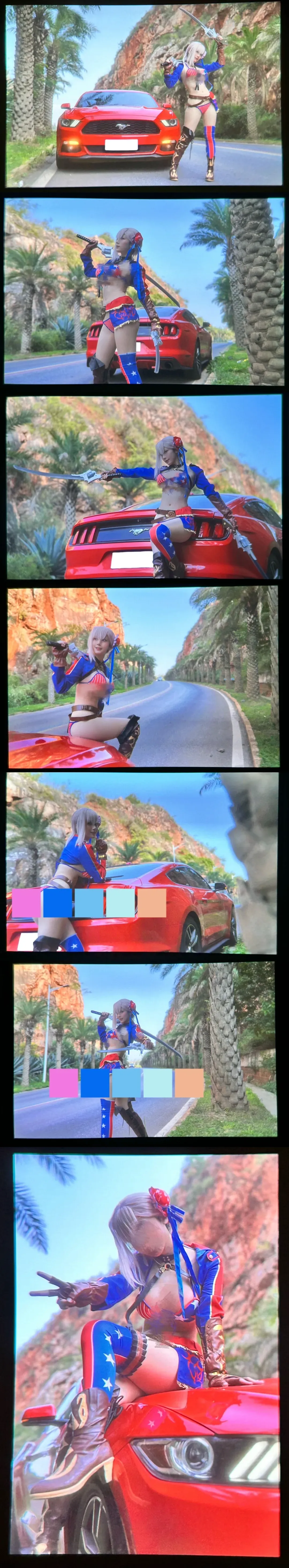 【宮本武藏cos】夏日水邊與紅色跑車，記錄雲南拍下的大片感 - 第 4 張