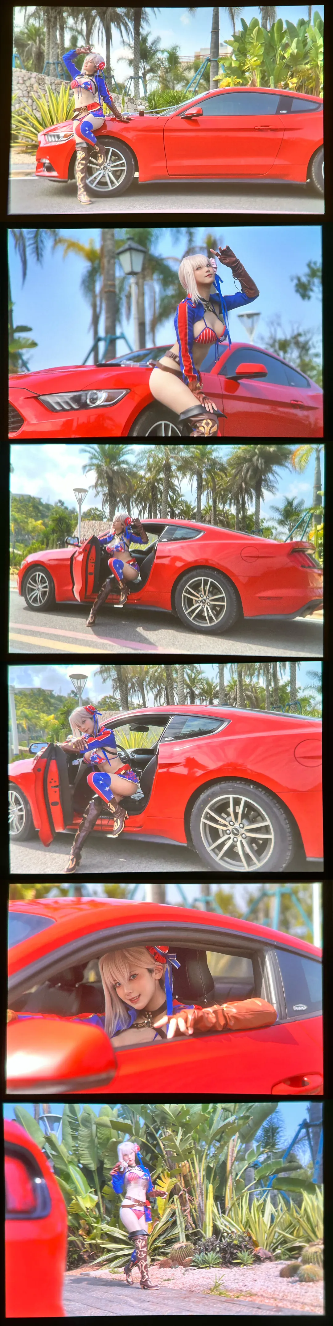 【宮本武藏cos】夏日水邊與紅色跑車，記錄雲南拍下的大片感 - 第 5 張