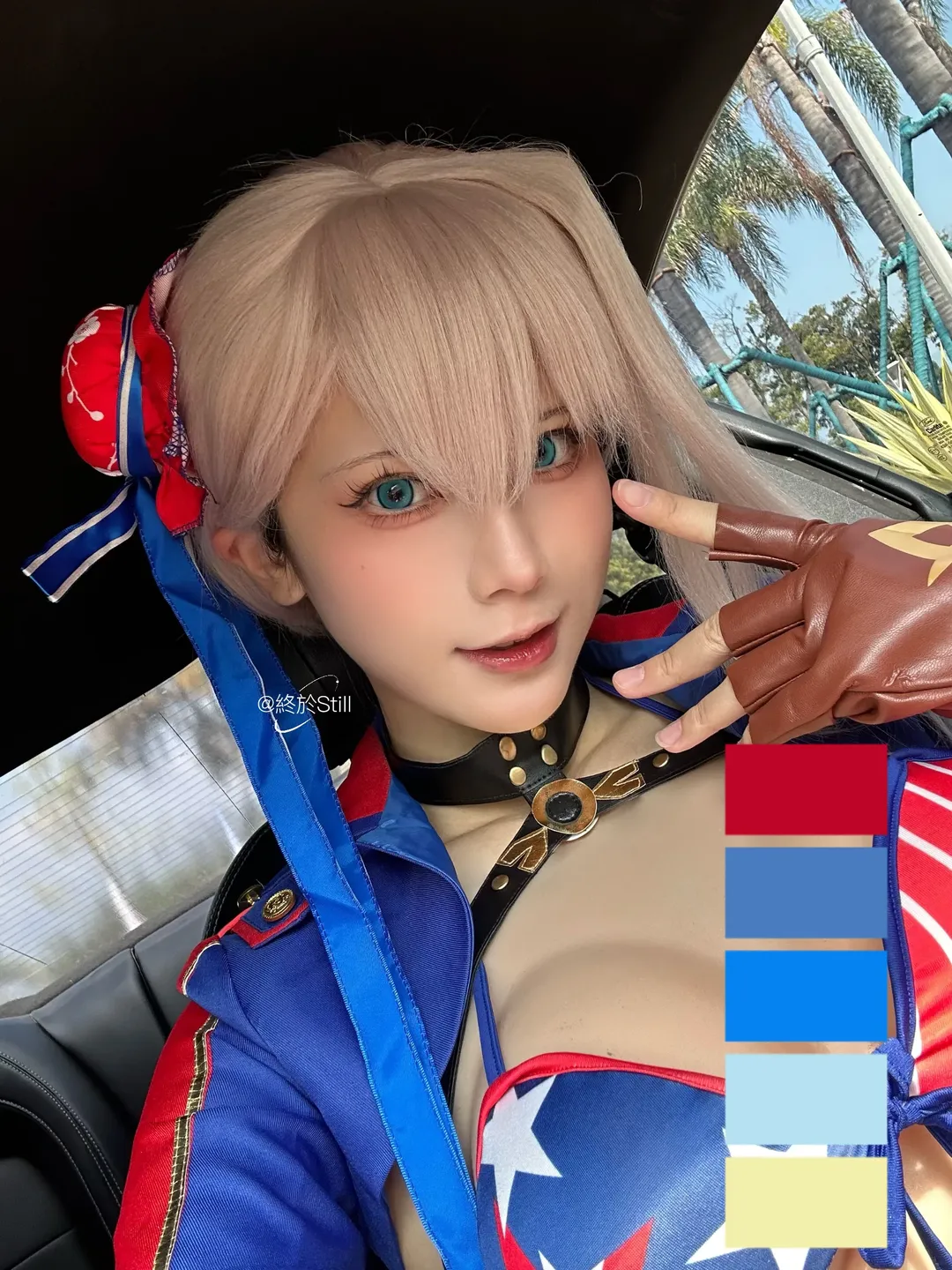 【宮本武藏cos】夏日水邊與紅色跑車，記錄雲南拍下的大片感 - 第 8 張