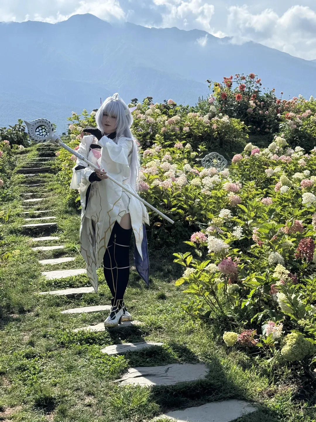【梅林cos】FGO阿瓦隆女士的绣球花园外景 - 第 13 张