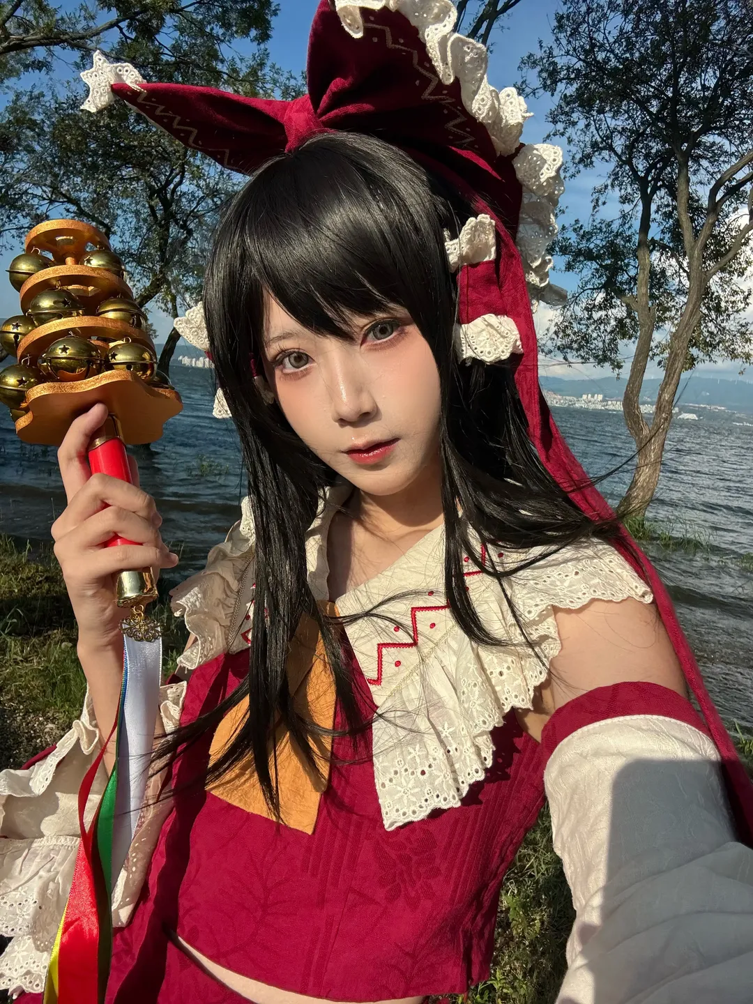 【博丽灵梦cos】在洱海边遇上格桑花期的东方Project - 第 2 张