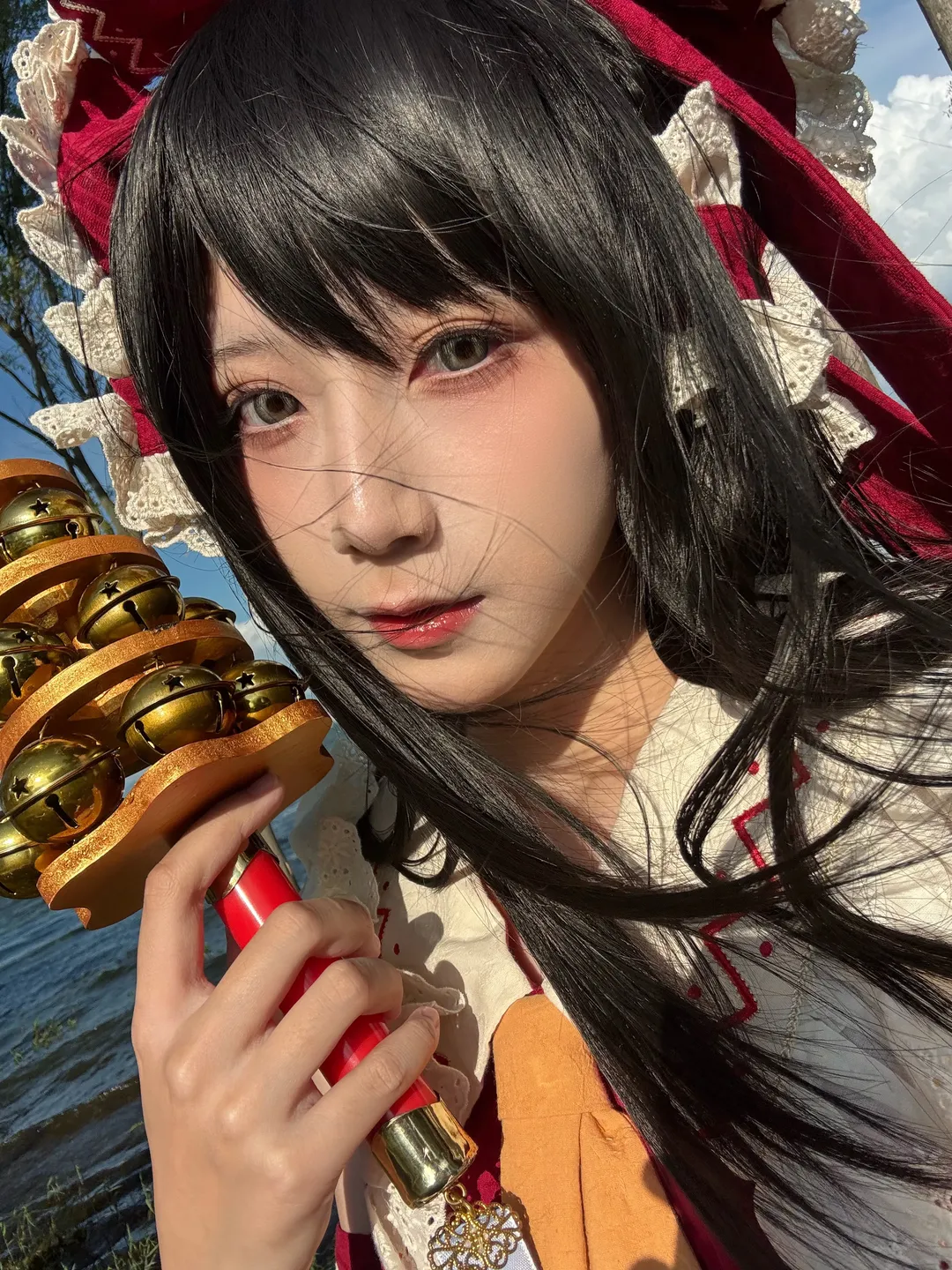 【博丽灵梦cos】在洱海边遇上格桑花期的东方Project - 第 3 张