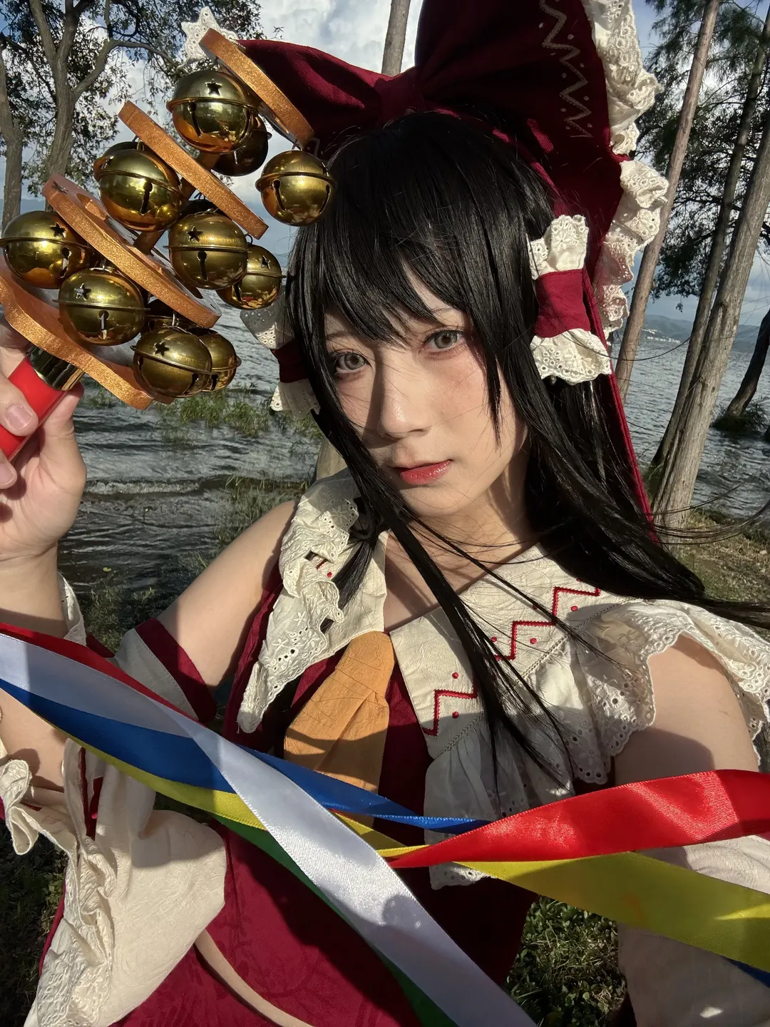 【博丽灵梦cos】在洱海边遇上格桑花期的东方Project - 第 9 张