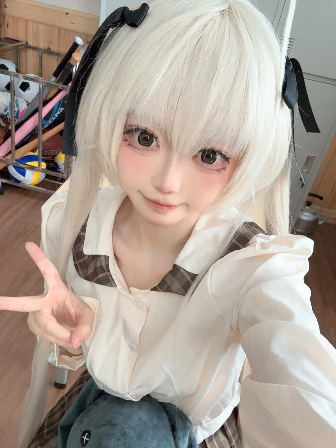 【穹妹cos】校园里的清爽日常，分享一下这两套造型 - 第 3 张