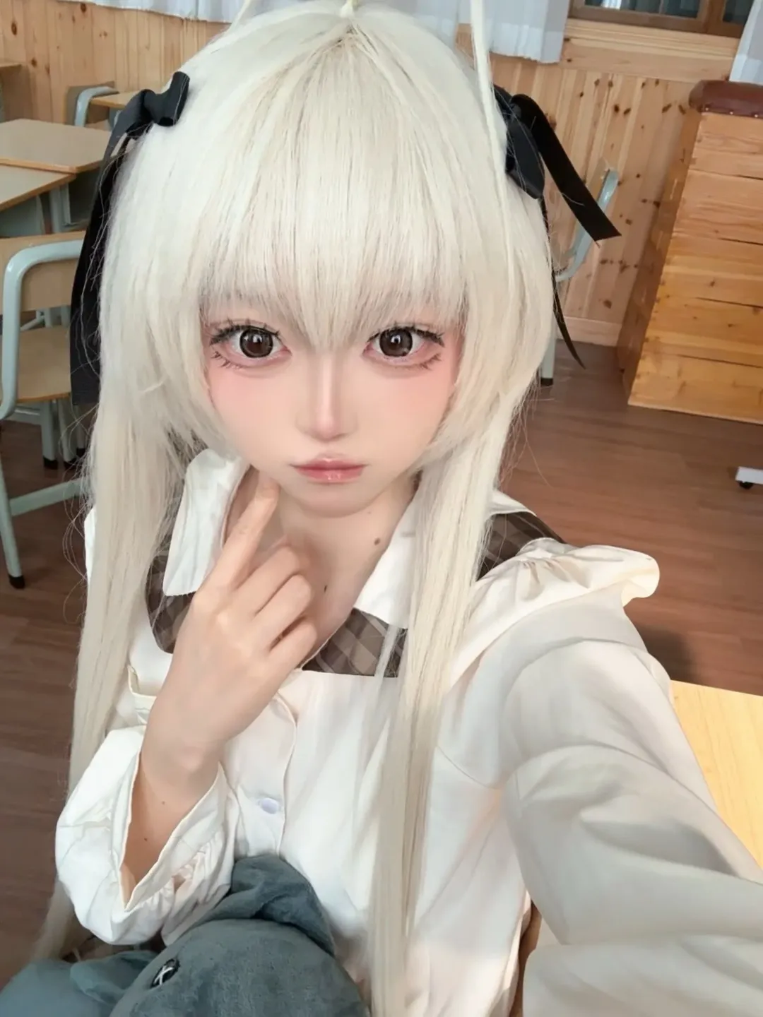 【穹妹cos】校园里的清爽日常，分享一下这两套造型 - 第 4 张