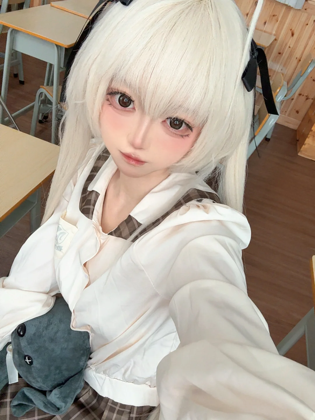 【穹妹cos】校园里的清爽日常，分享一下这两套造型 - 第 5 张