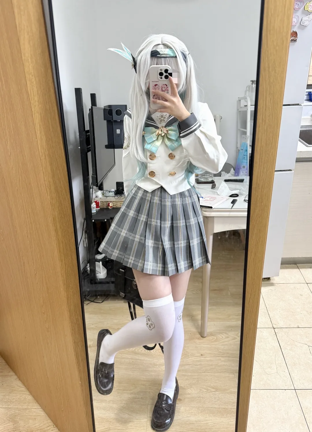 【流萤cos】崩坏星穹铁道新皮肤雪纺JK制服试衣 - 第 2 张