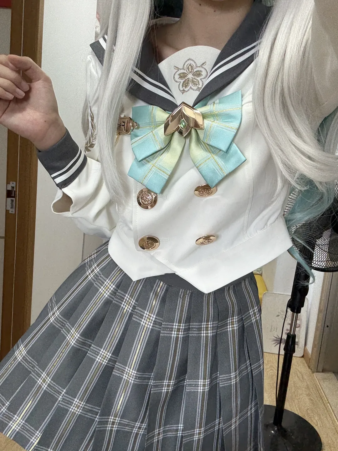 【流萤cos】崩坏星穹铁道新皮肤雪纺JK制服试衣 - 第 3 张