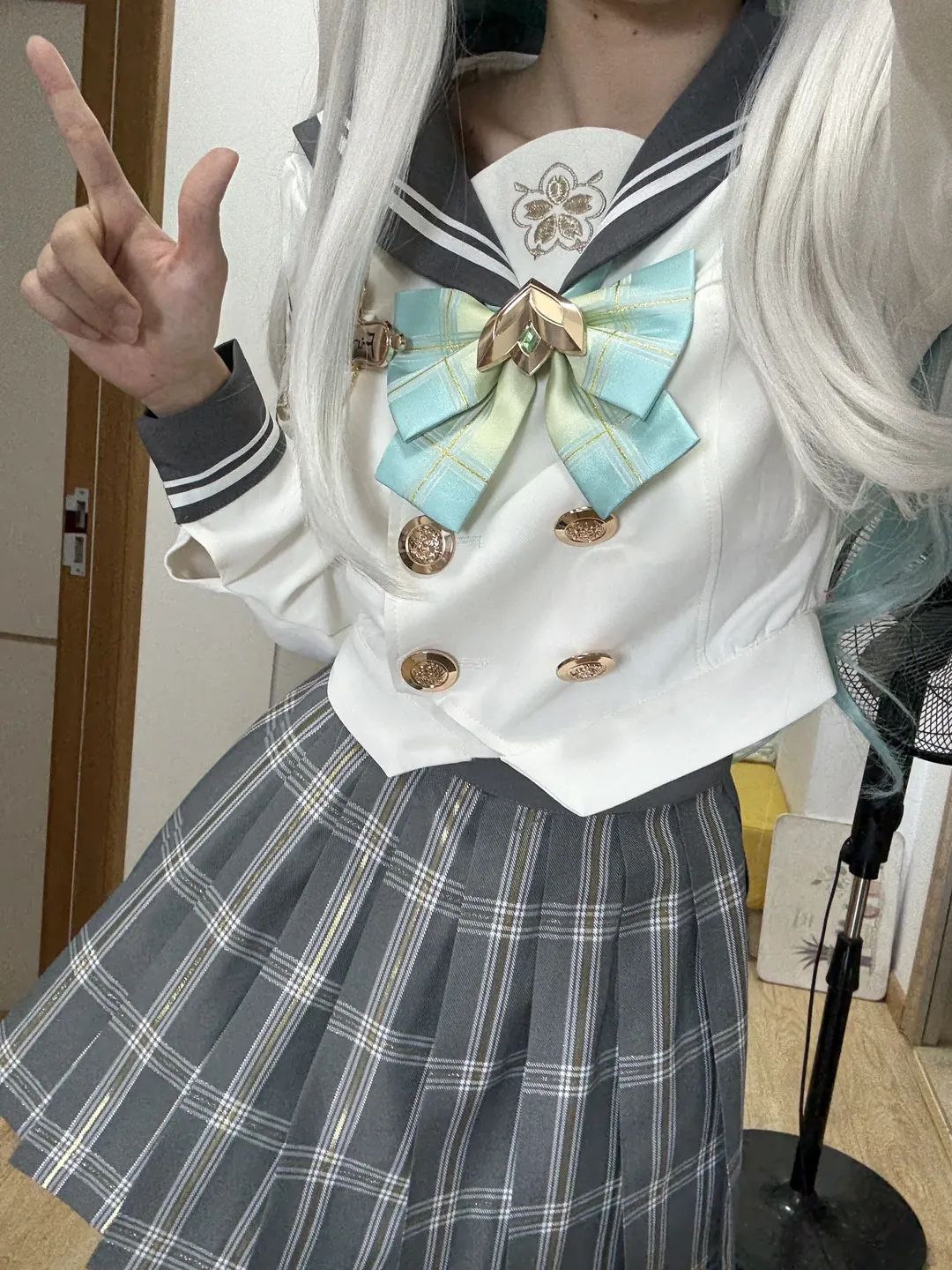 【流萤cos】崩坏星穹铁道新皮肤雪纺JK制服试衣 - 第 4 张