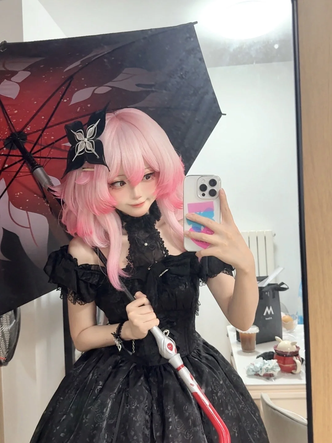 【长夜月cos】崩坏星穹铁道私设，雨天对镜自拍记录 - 第 1 张