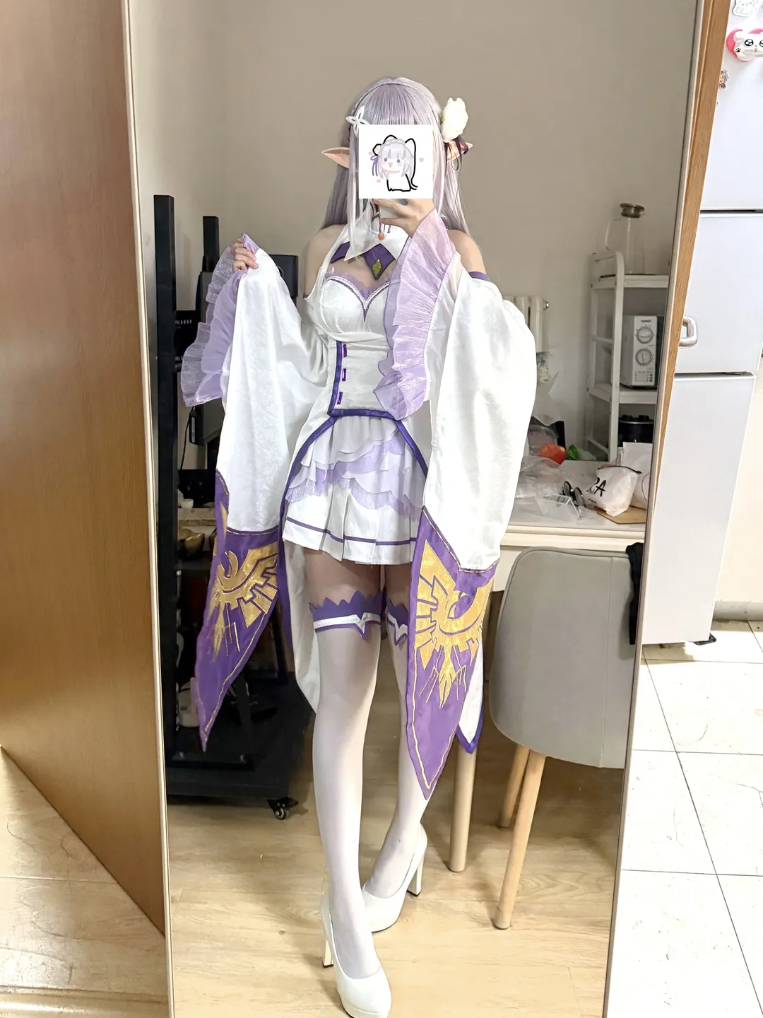 【爱蜜莉雅cos】从零开始的异世界生活，白紫配色质感超乎想象 - 第 1 张