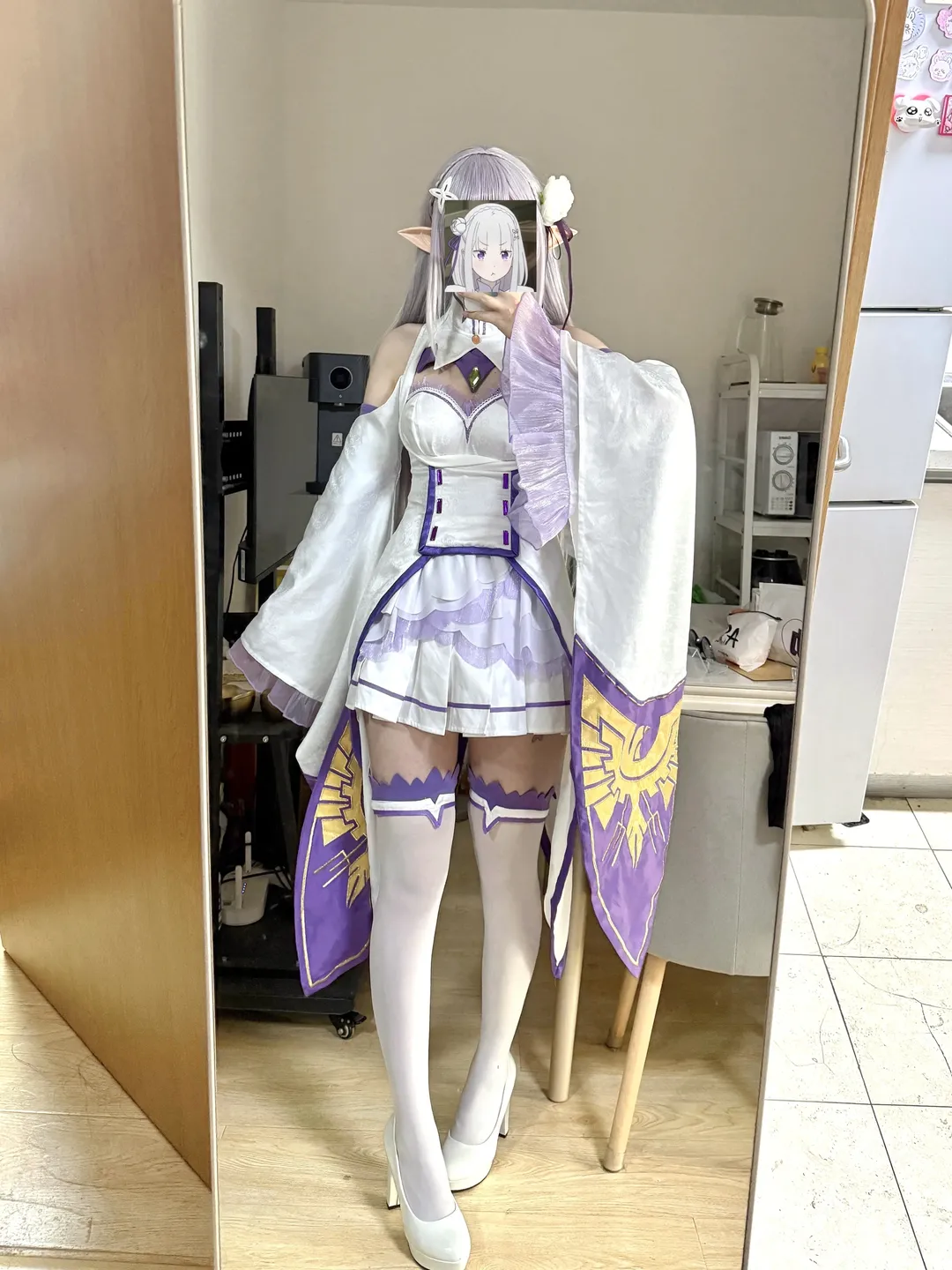 【爱蜜莉雅cos】从零开始的异世界生活，白紫配色质感超乎想象 - 第 3 张
