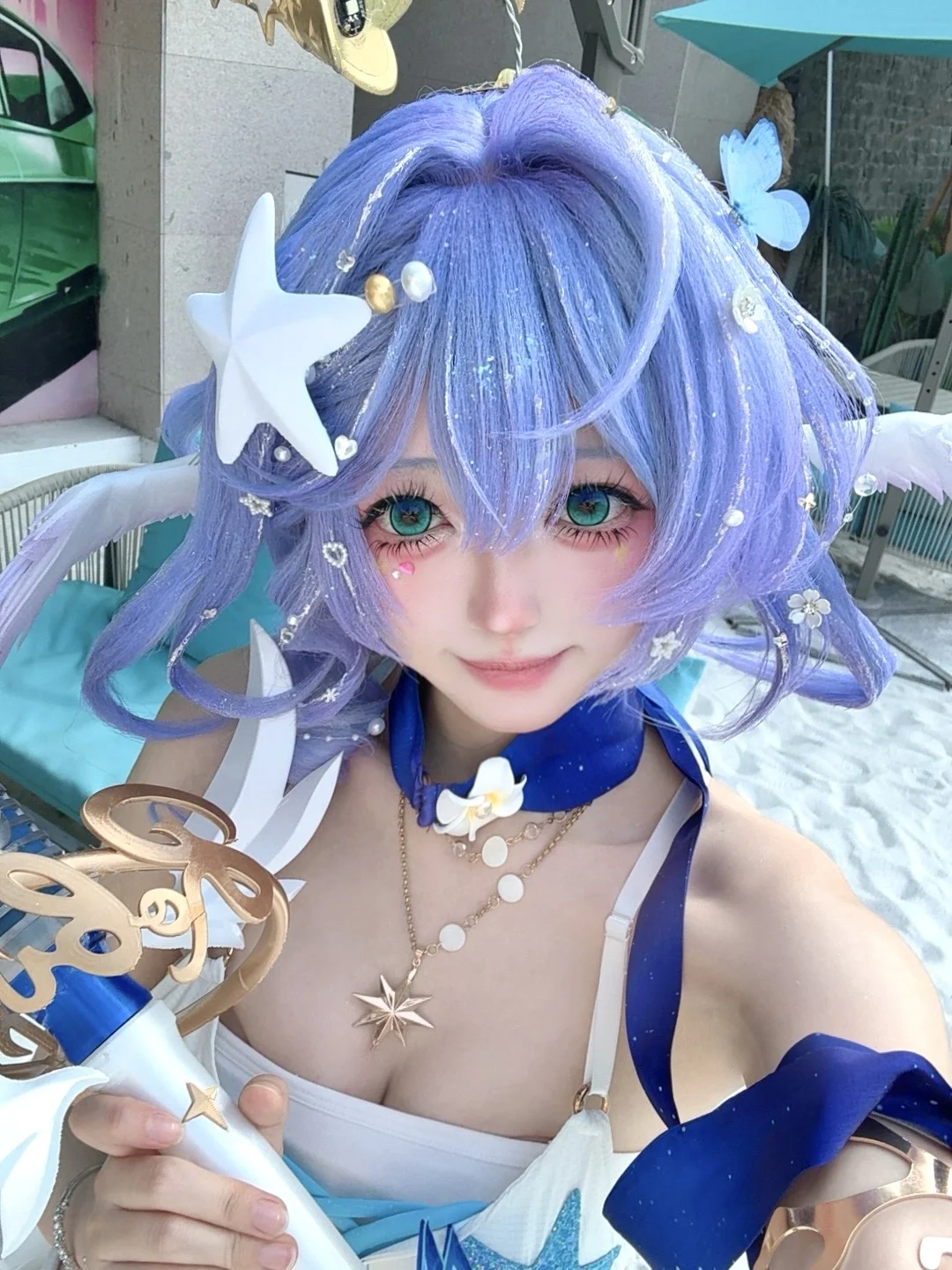 【知更鸟cos】崩坏星穹铁道夏日晴歌海滩度假风 - 第 1 张