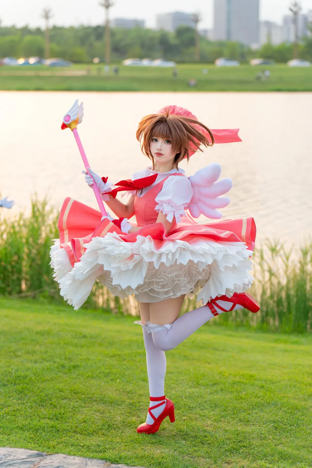 【木之本櫻cos】魔卡少女櫻草地逆光跳躍拍攝記錄 - 第 3 張
