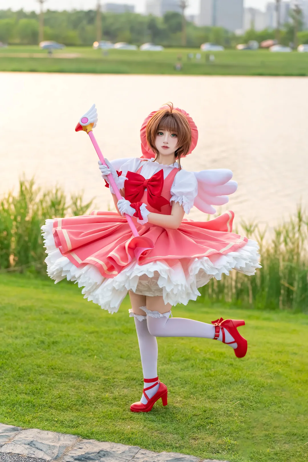 【木之本櫻cos】魔卡少女櫻草地逆光跳躍拍攝記錄 - 第 4 張