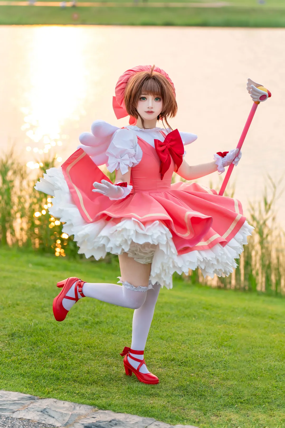 【木之本櫻cos】魔卡少女櫻草地逆光跳躍拍攝記錄 - 第 5 張