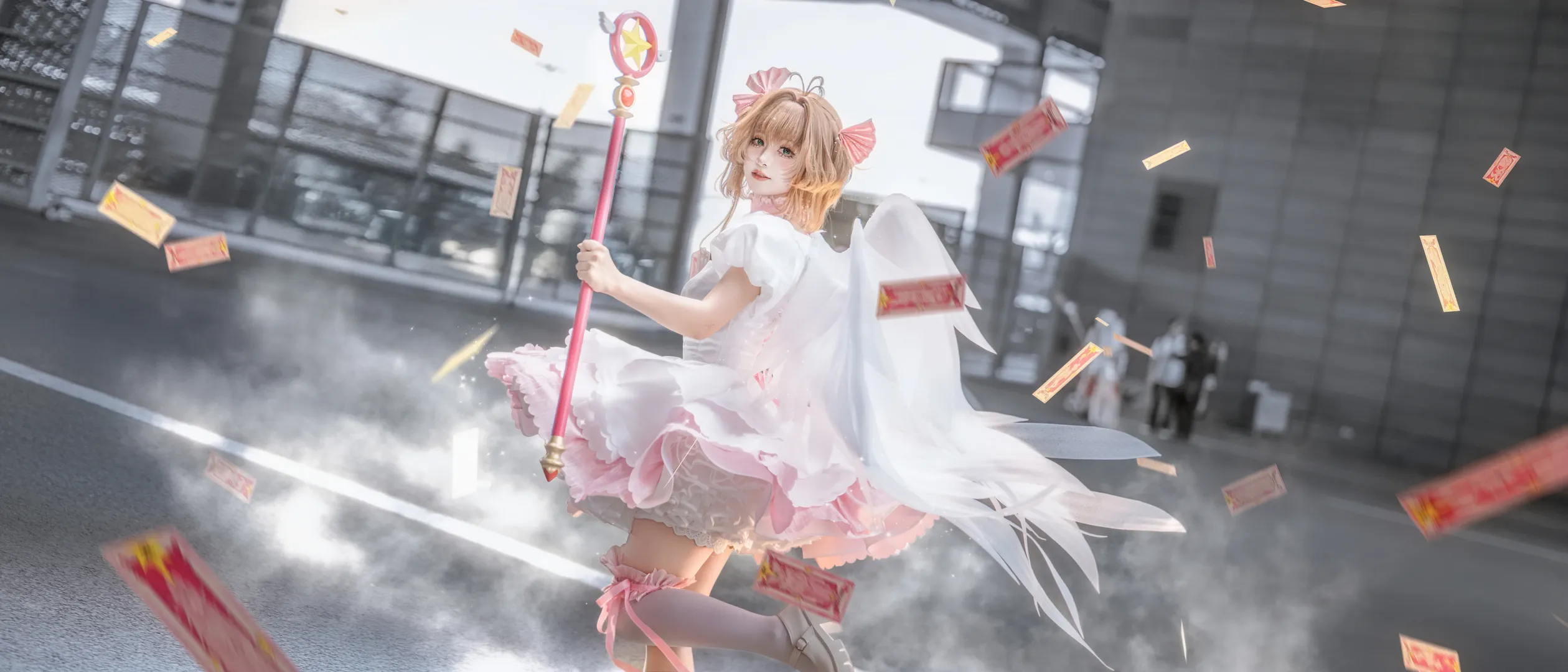 【木之本樱cos】魔卡少女樱的粉白梦幻场照分享 - 第 4 张