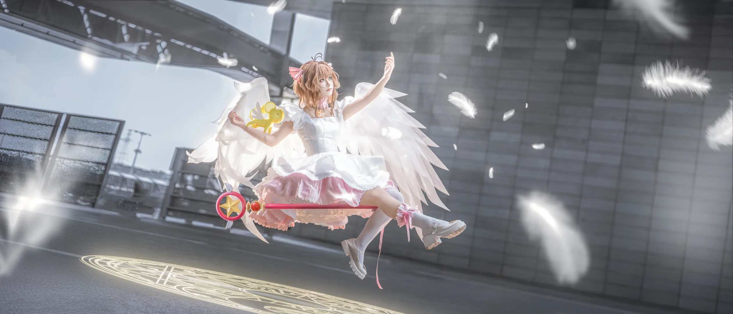 【木之本樱cos】魔卡少女樱的粉白梦幻场照分享 - 第 6 张
