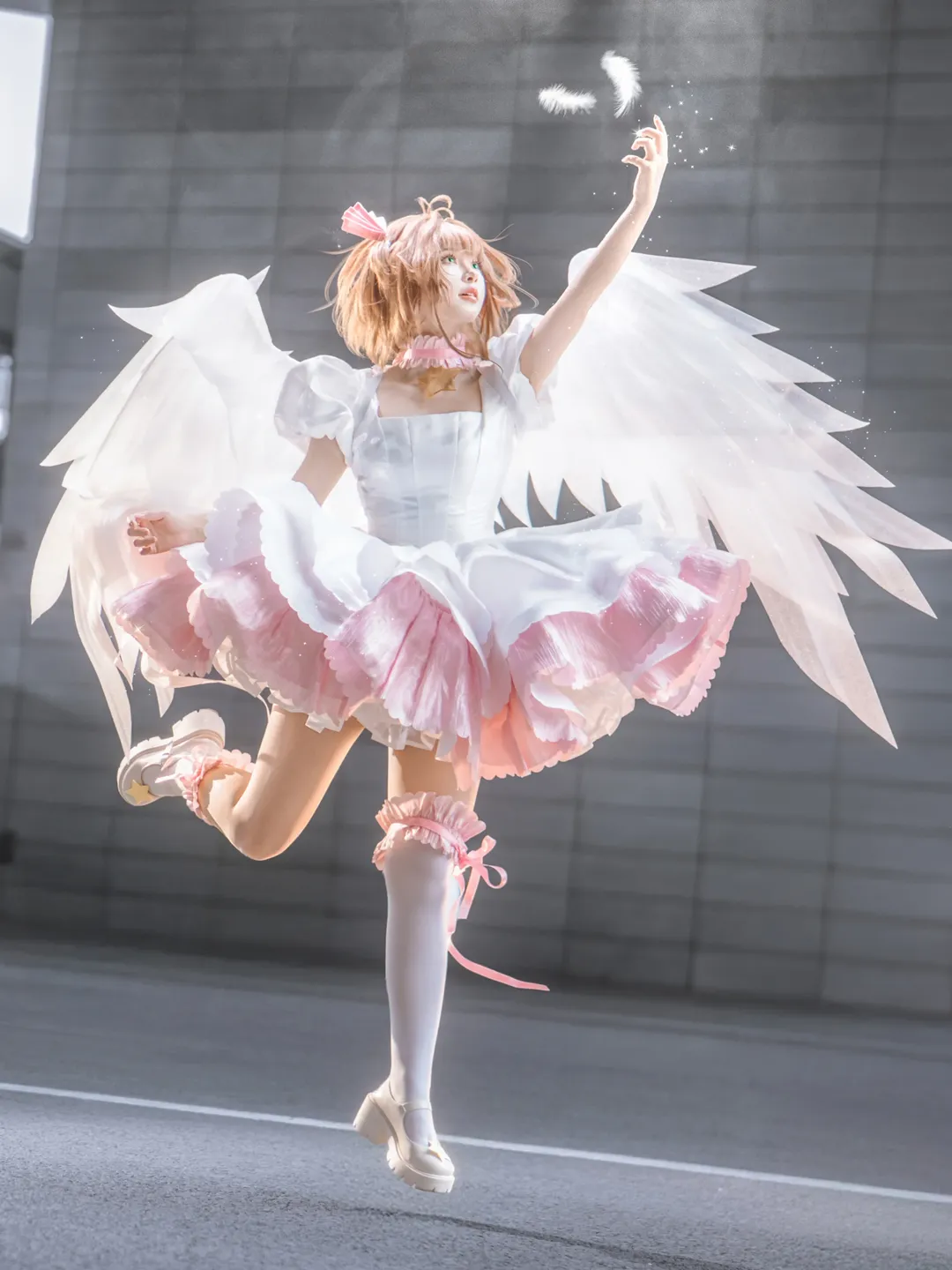 【木之本樱cos】魔卡少女樱的粉白梦幻场照分享 - 第 9 张