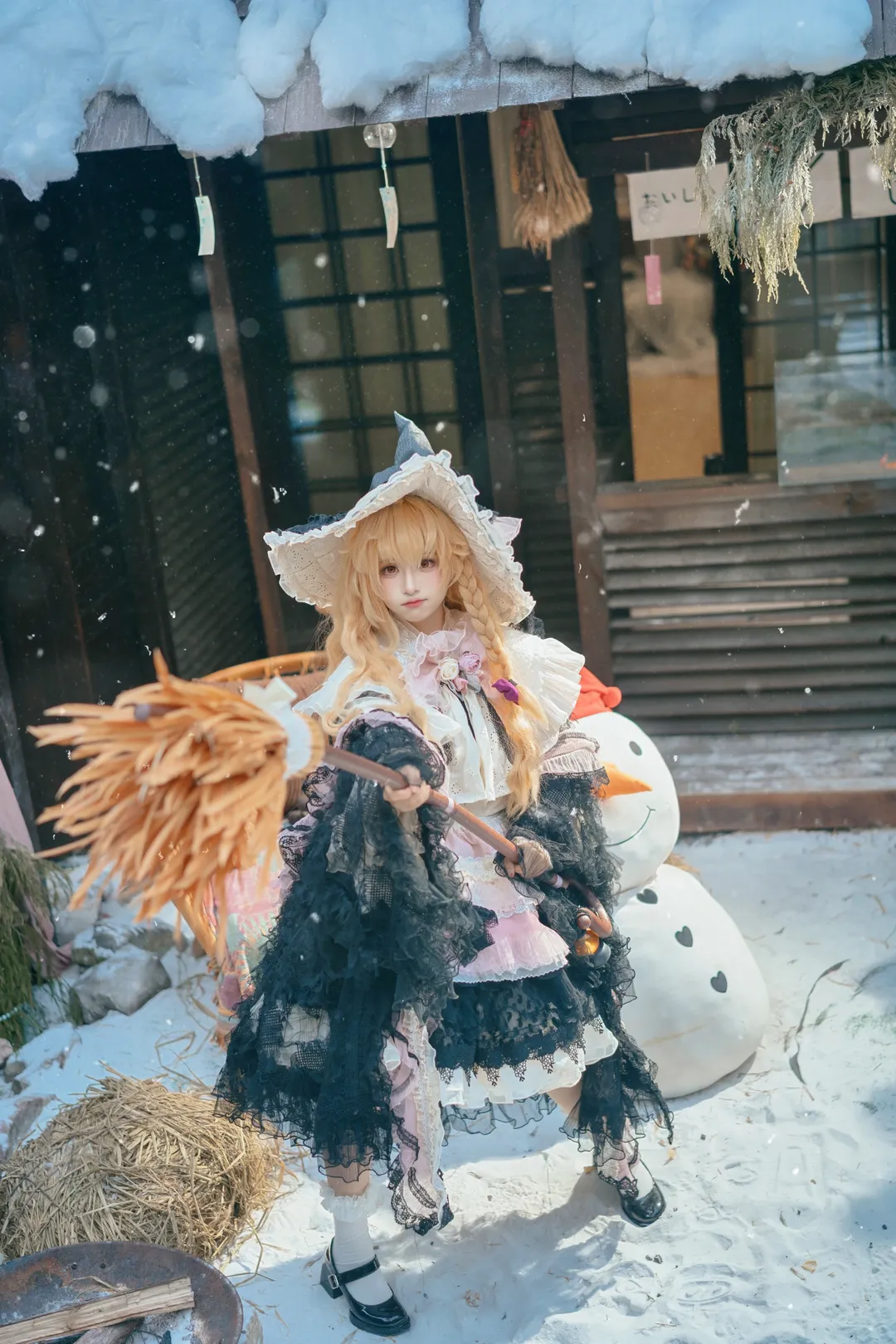 【雾雨魔理沙cos】初雪天的圣诞二设冬装 - 第 2 张
