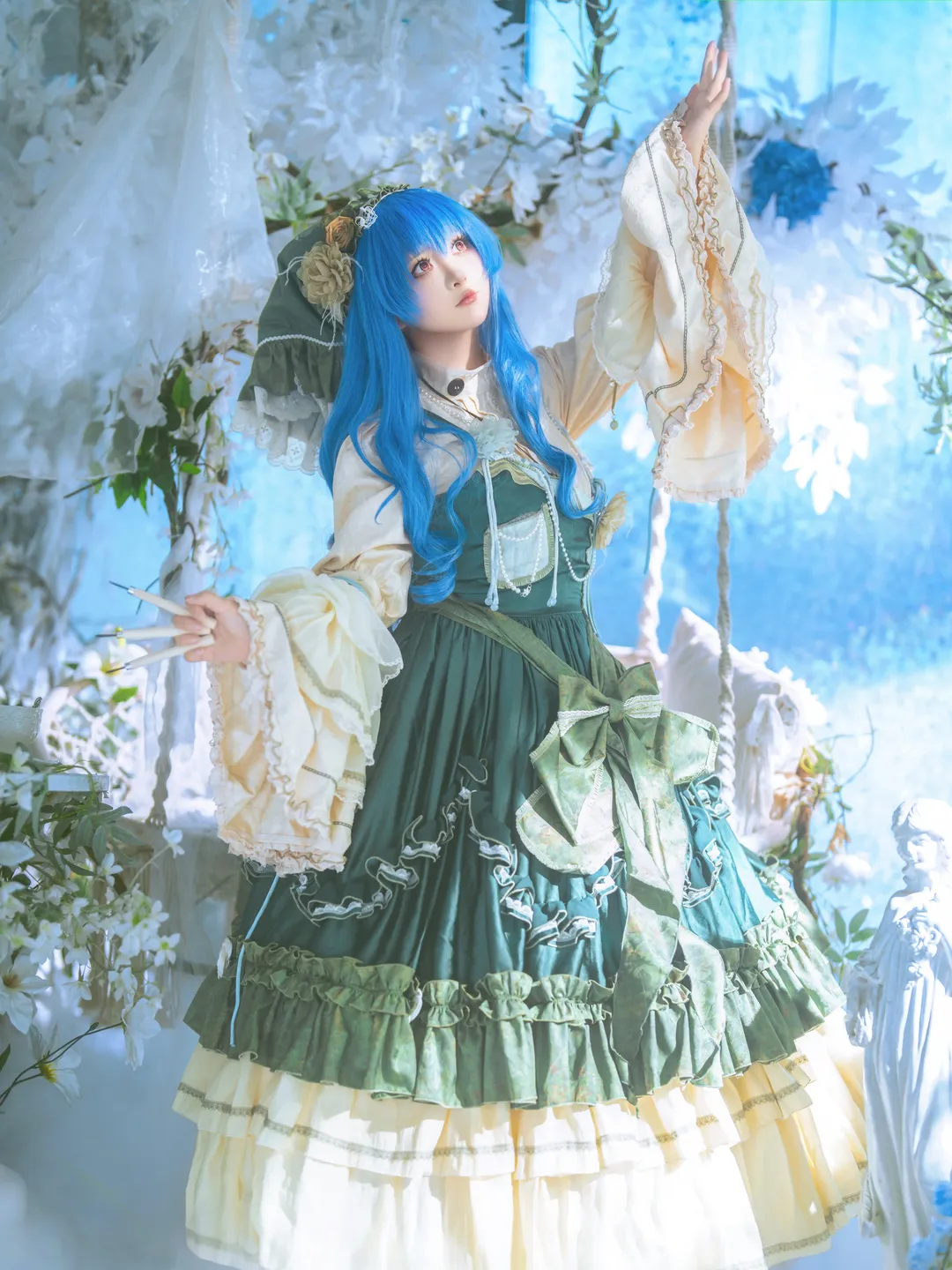 【埴安神袿姬cos】东方project的孤境之神，超还原的梦幻长裙 - 第 2 张