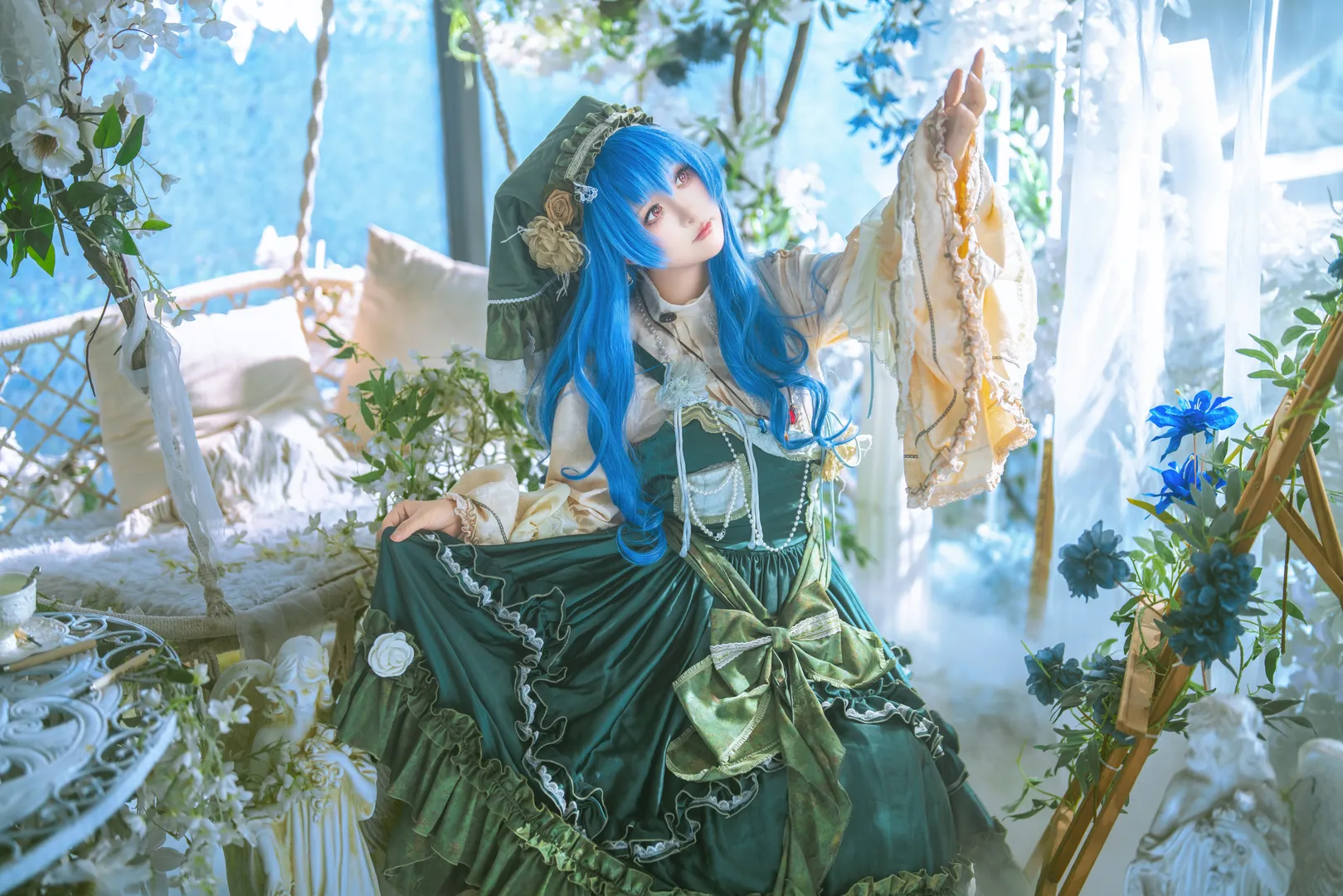 【埴安神袿姬cos】东方project的孤境之神，超还原的梦幻长裙 - 第 4 张