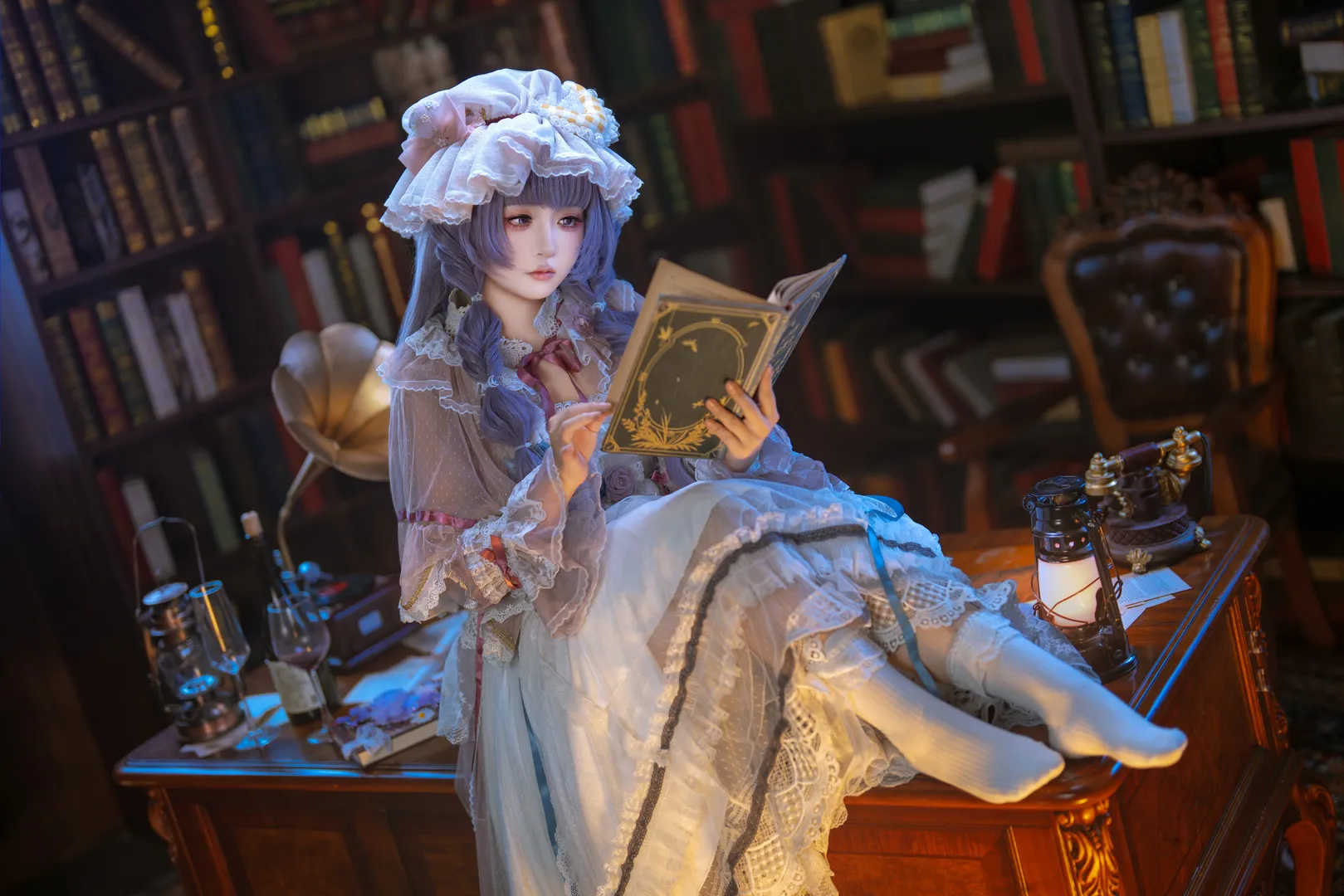 【帕秋莉cos】红魔馆宅女的复古书房日常 - 第 4 张