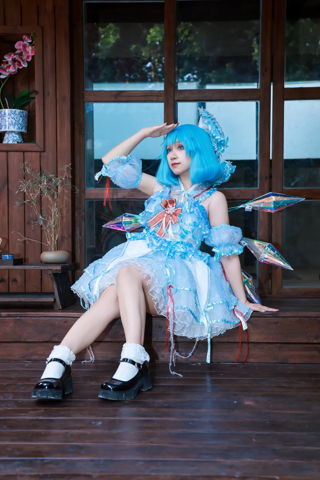 【琪露诺cos】东方project冰之妖精的庭院写真 - 第 16 张