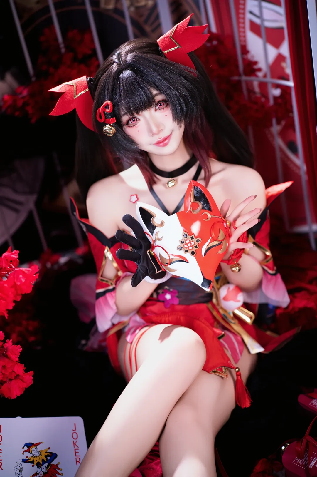 【花火cos】崩铁欢愉角色的红黑视觉演绎 - 第 7 张