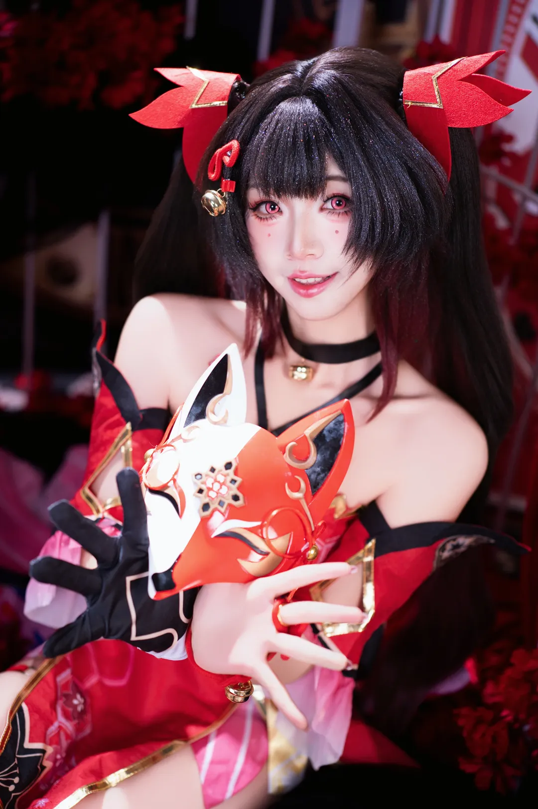 【花火cos】崩铁欢愉角色的红黑视觉演绎 - 第 9 张