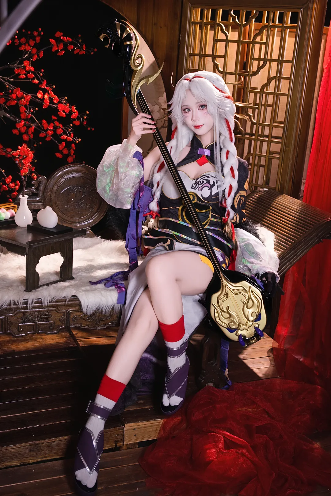 【楊玉環cos】王者榮耀寅虎心曲，抱著琵琶提著燈籠的國風少女 - 第 2 張