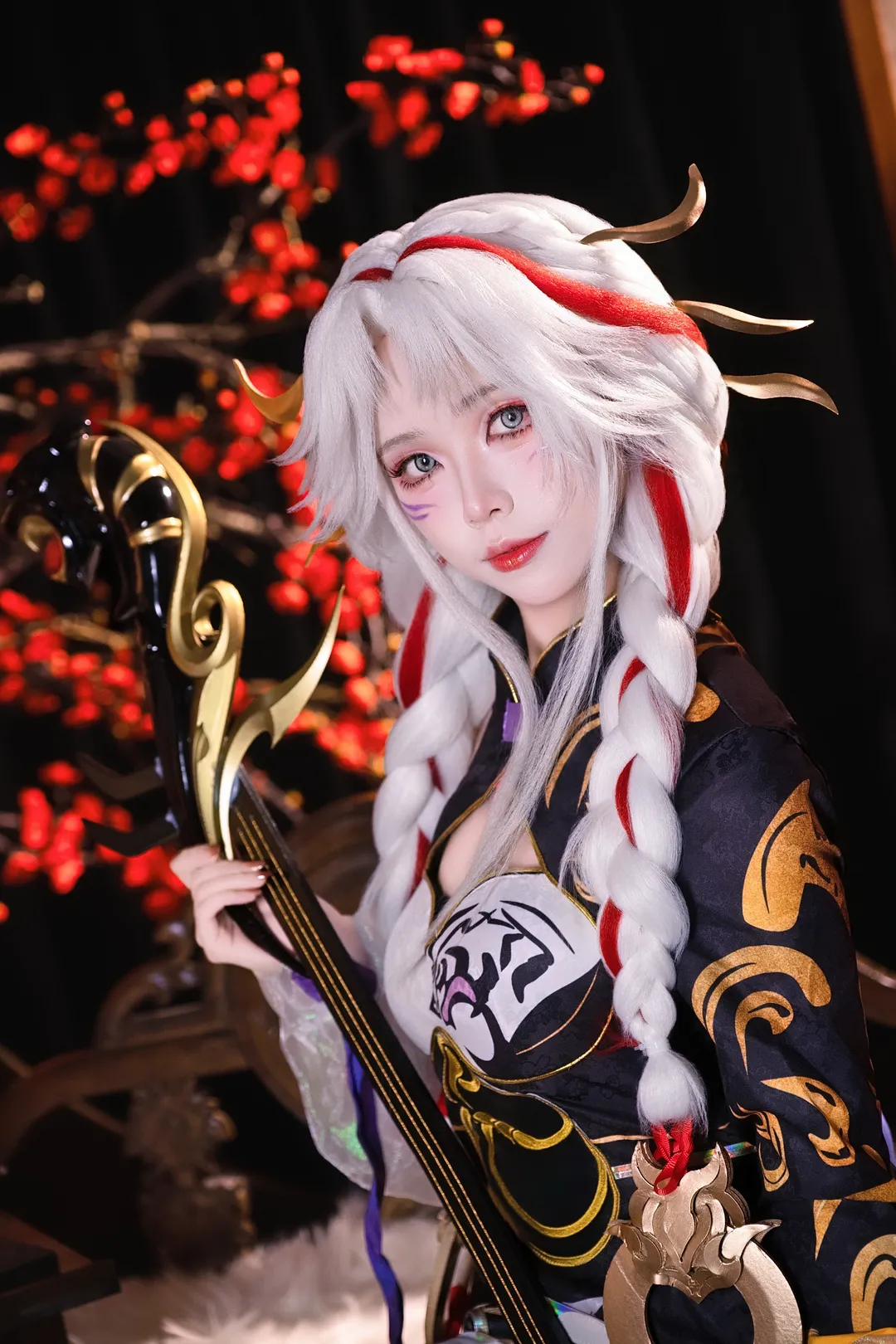 【楊玉環cos】王者榮耀寅虎心曲，抱著琵琶提著燈籠的國風少女 - 第 4 張