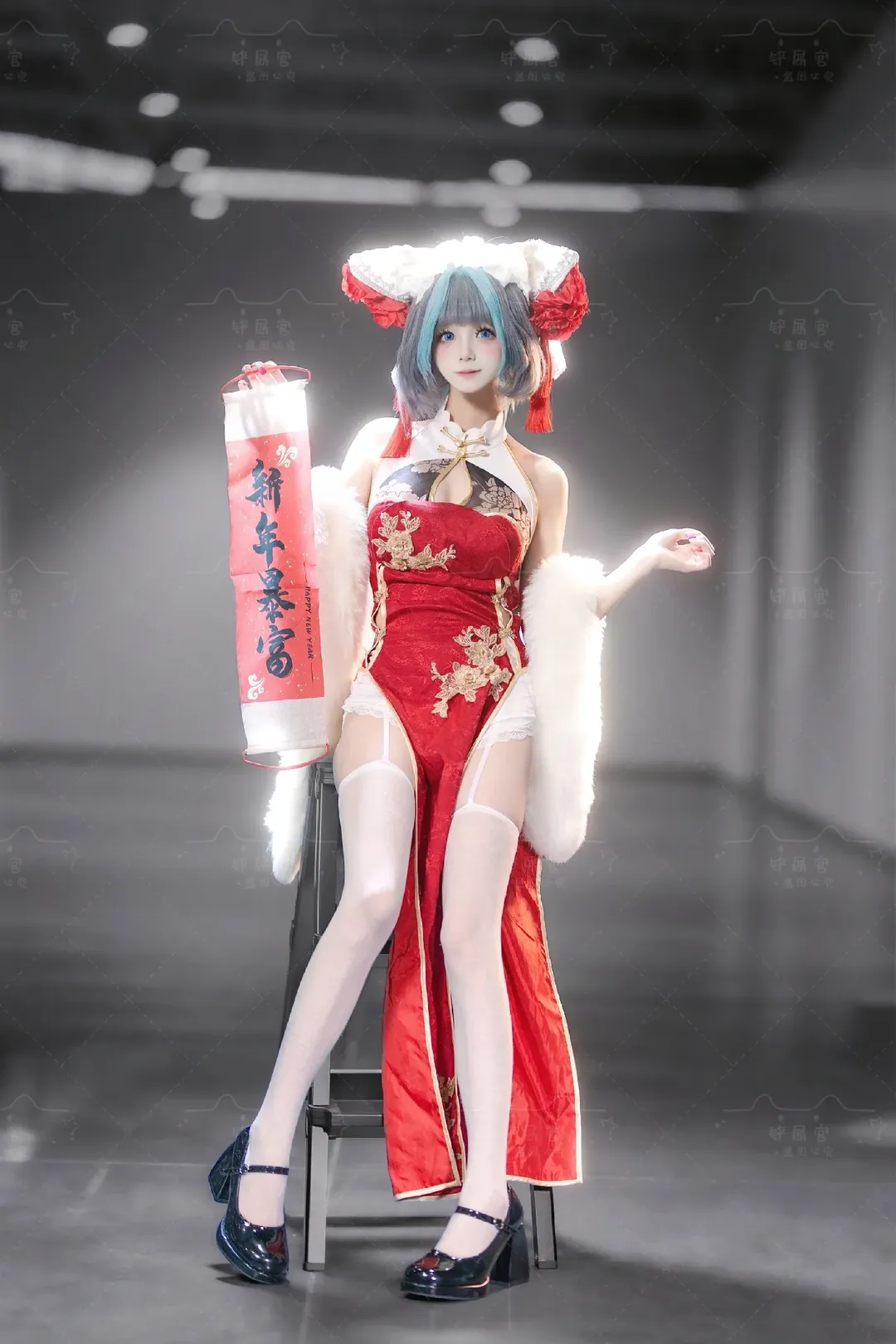 【柴郡cos】碧蓝航线的新年暴富旗袍装扮 - 第 2 张