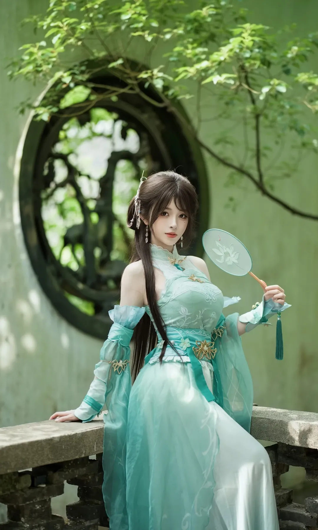 【萧薰儿cos】青衫薄纱，外柔内刚的白月光 - 第 1 张