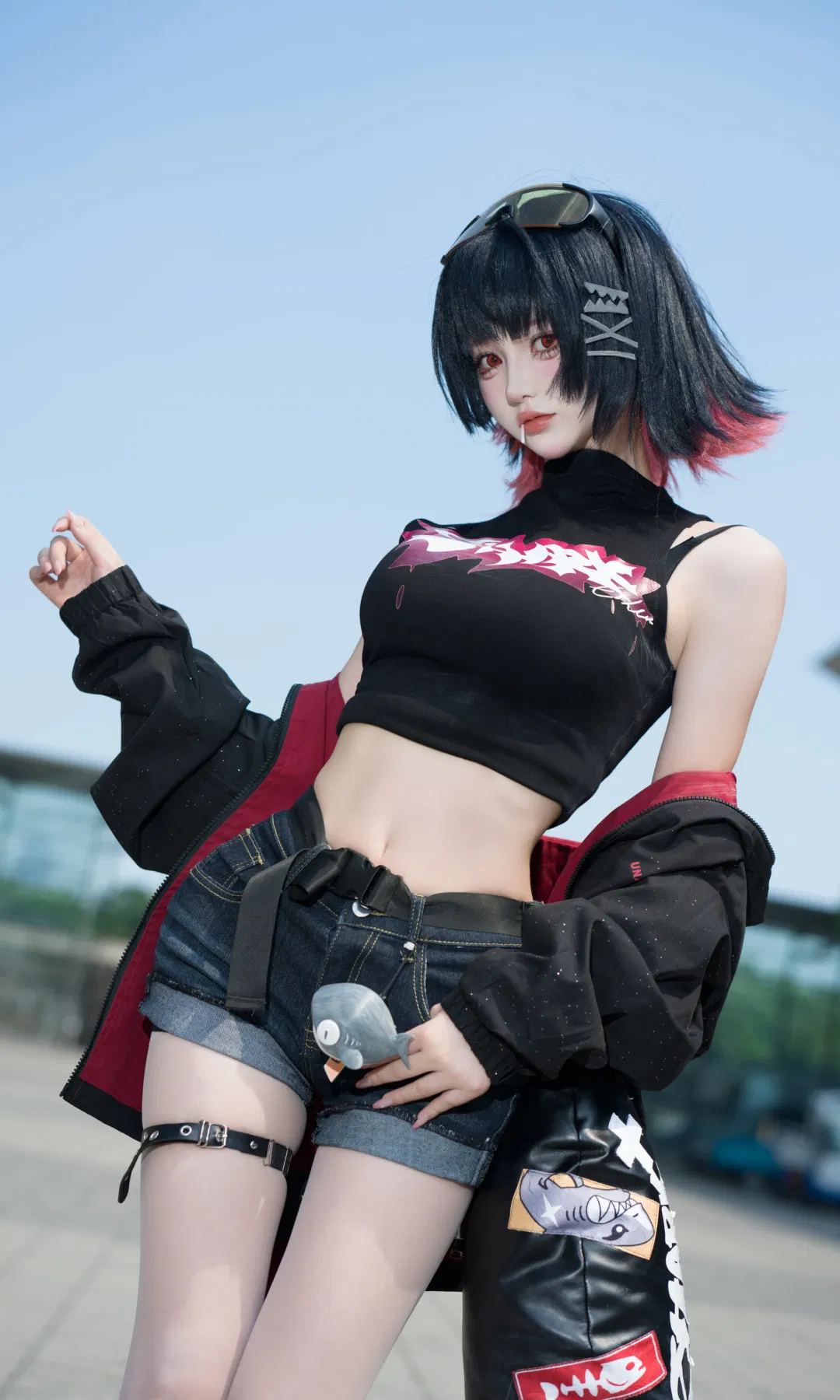【艾莲cos】绝区零鲨鱼妹闪现CJ体验雅迪联动展台 - 第 1 张