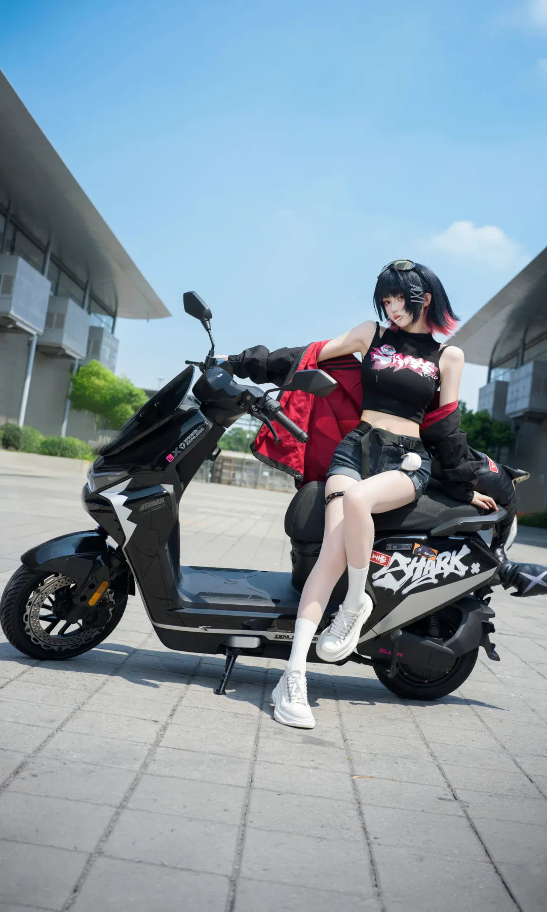 【艾莲cos】绝区零鲨鱼妹闪现CJ体验雅迪联动展台 - 第 5 张