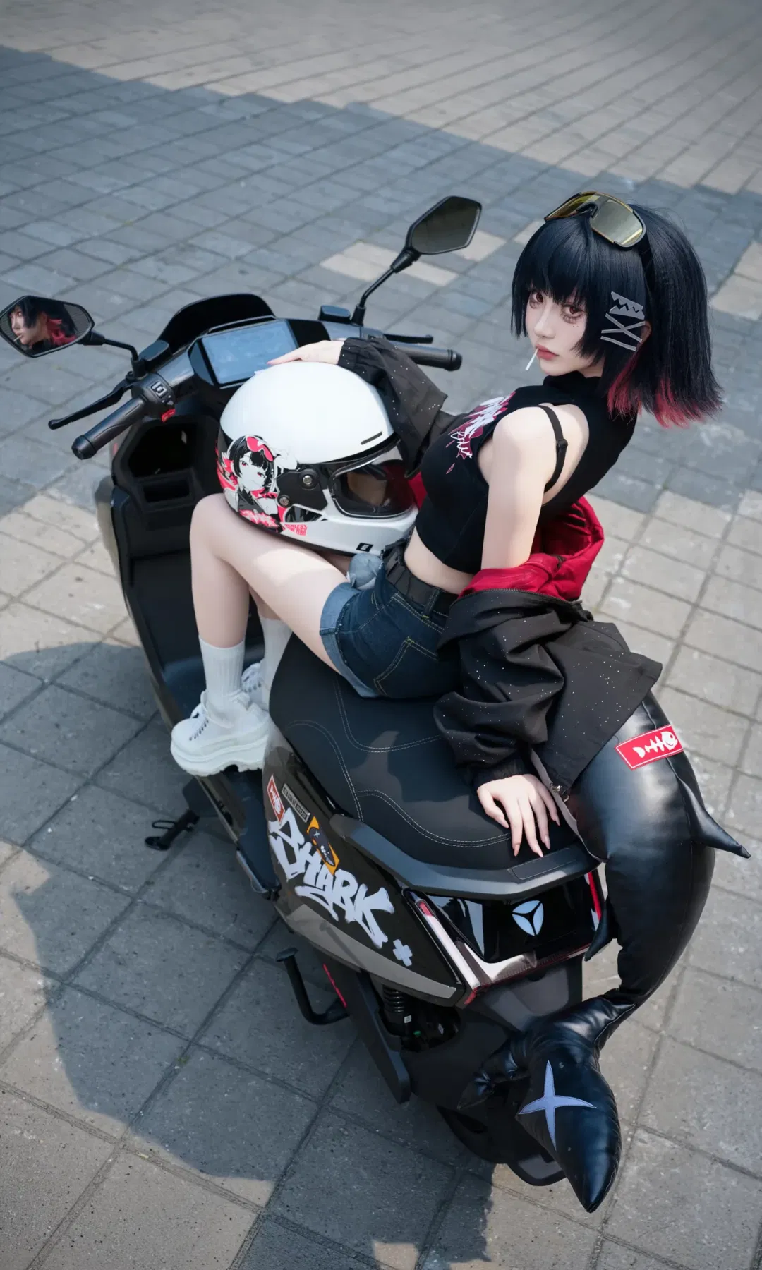 【艾莲cos】绝区零鲨鱼妹闪现CJ体验雅迪联动展台 - 第 7 张