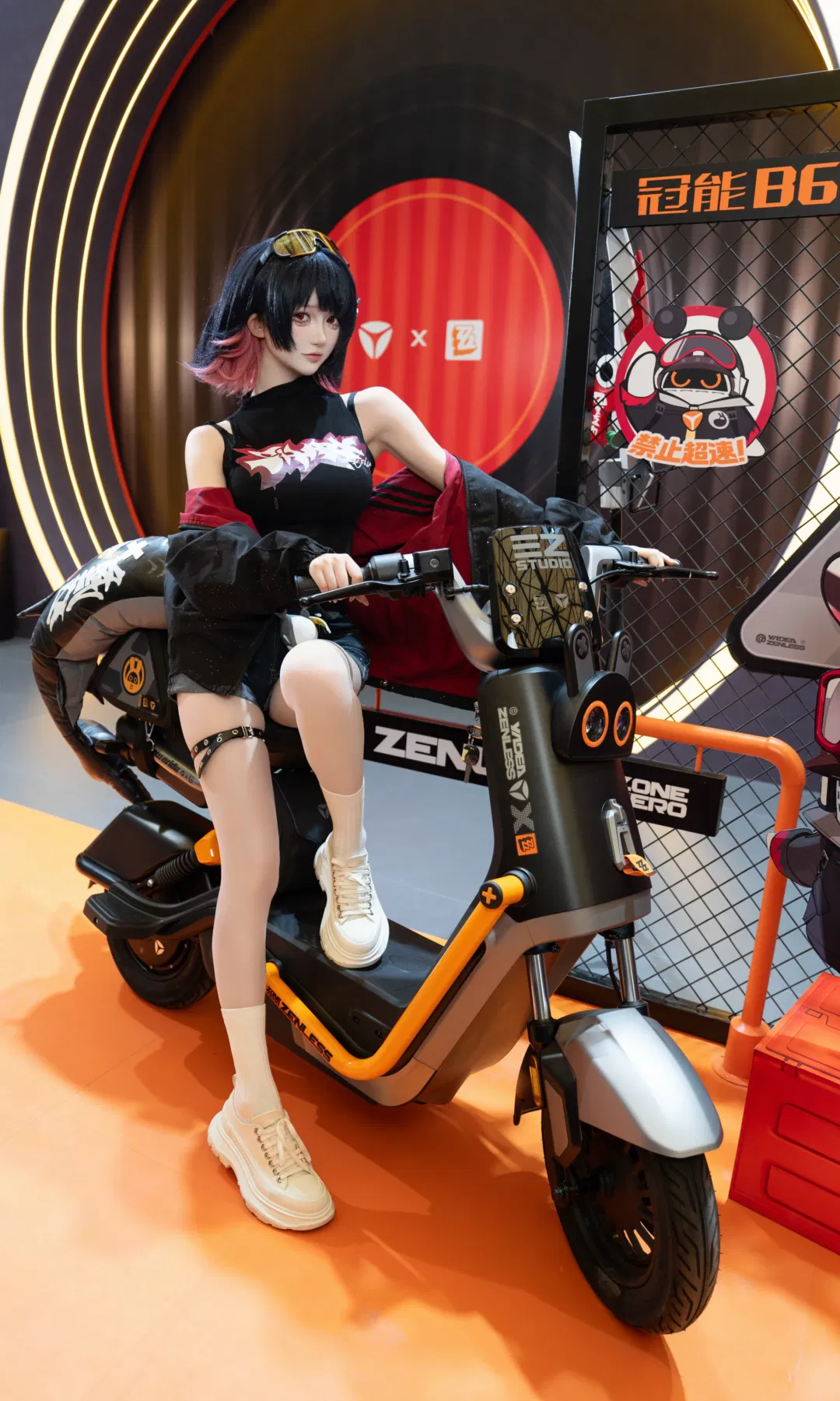 【艾莲cos】绝区零鲨鱼妹闪现CJ体验雅迪联动展台 - 第 9 张
