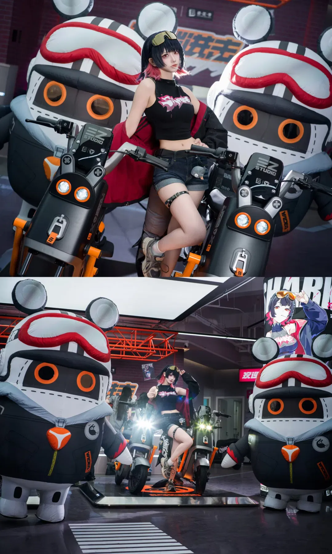 【艾蓮cos】打卡絕區零聯名痛店，騎上痛車做回鯊魚妹 - 第 9 張