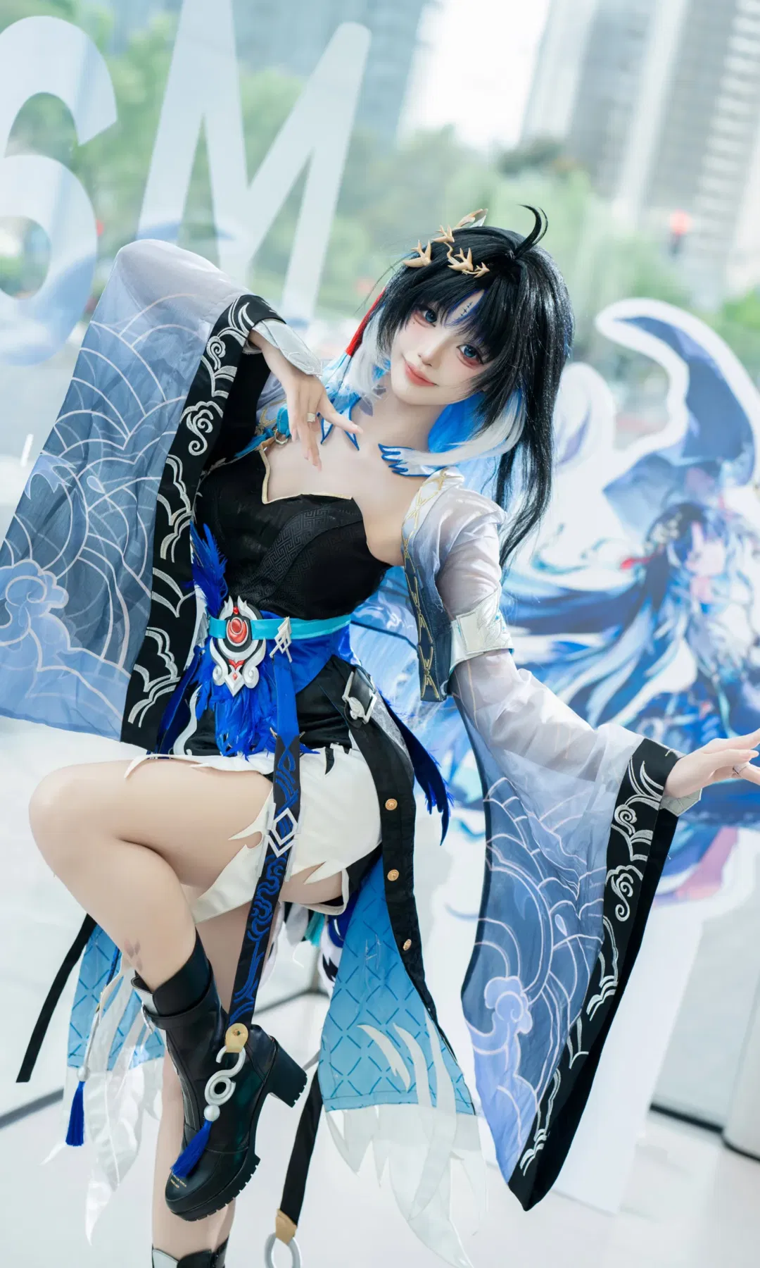 鸣潮秧秧·玄翎cos，和穗穗同框打卡夏日游戏节 - 第 5 张