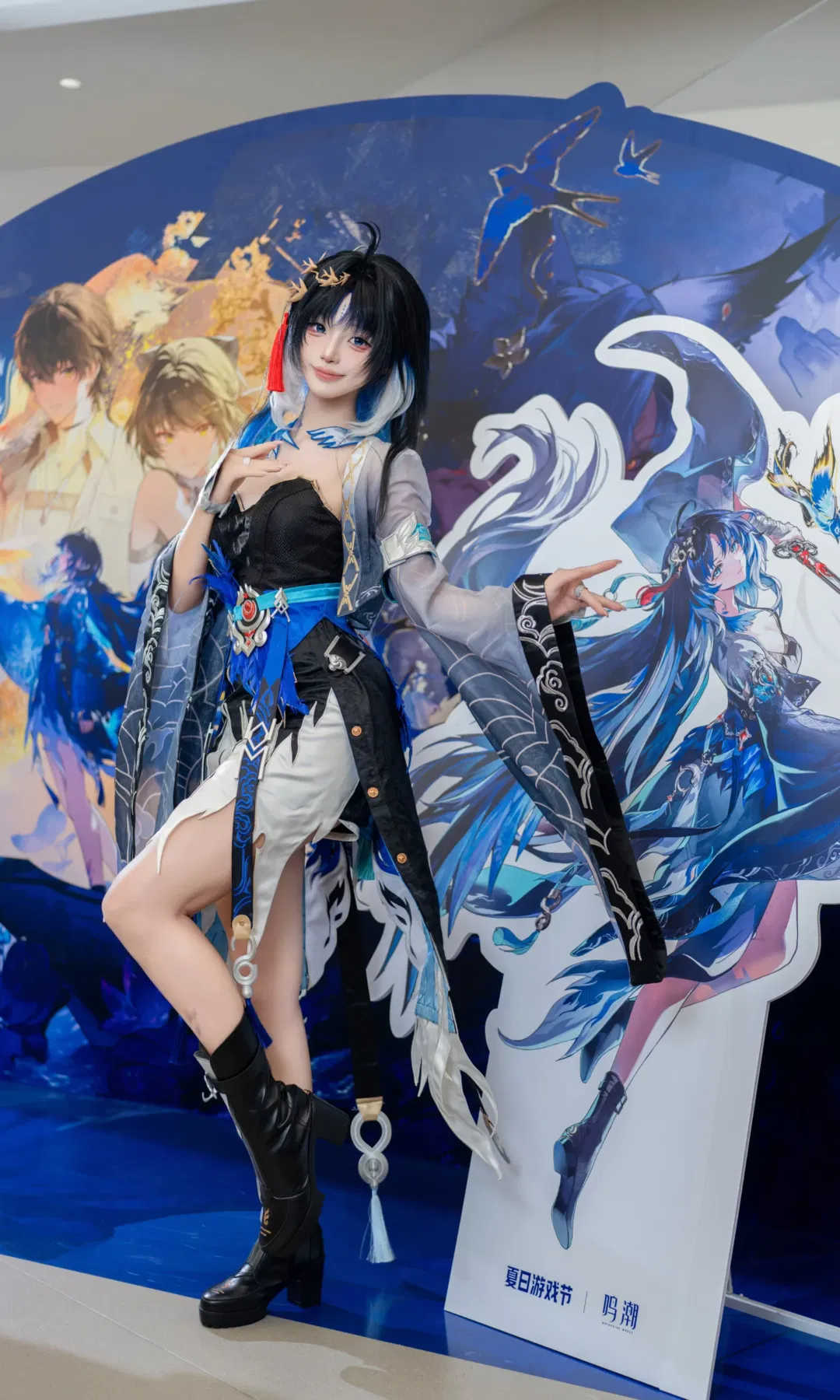 鸣潮秧秧·玄翎cos，和穗穗同框打卡夏日游戏节 - 第 9 张