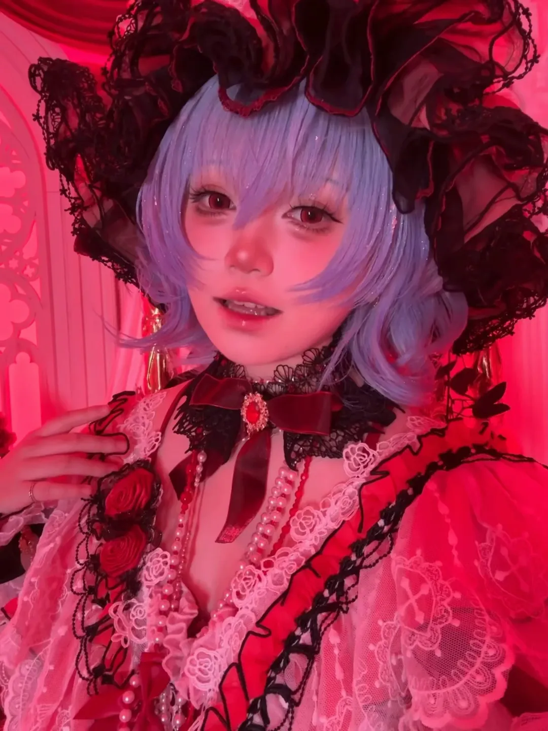 【蕾米莉亚cos】红魔馆领主红与黑交织的威严瞬间 - 第 1 张